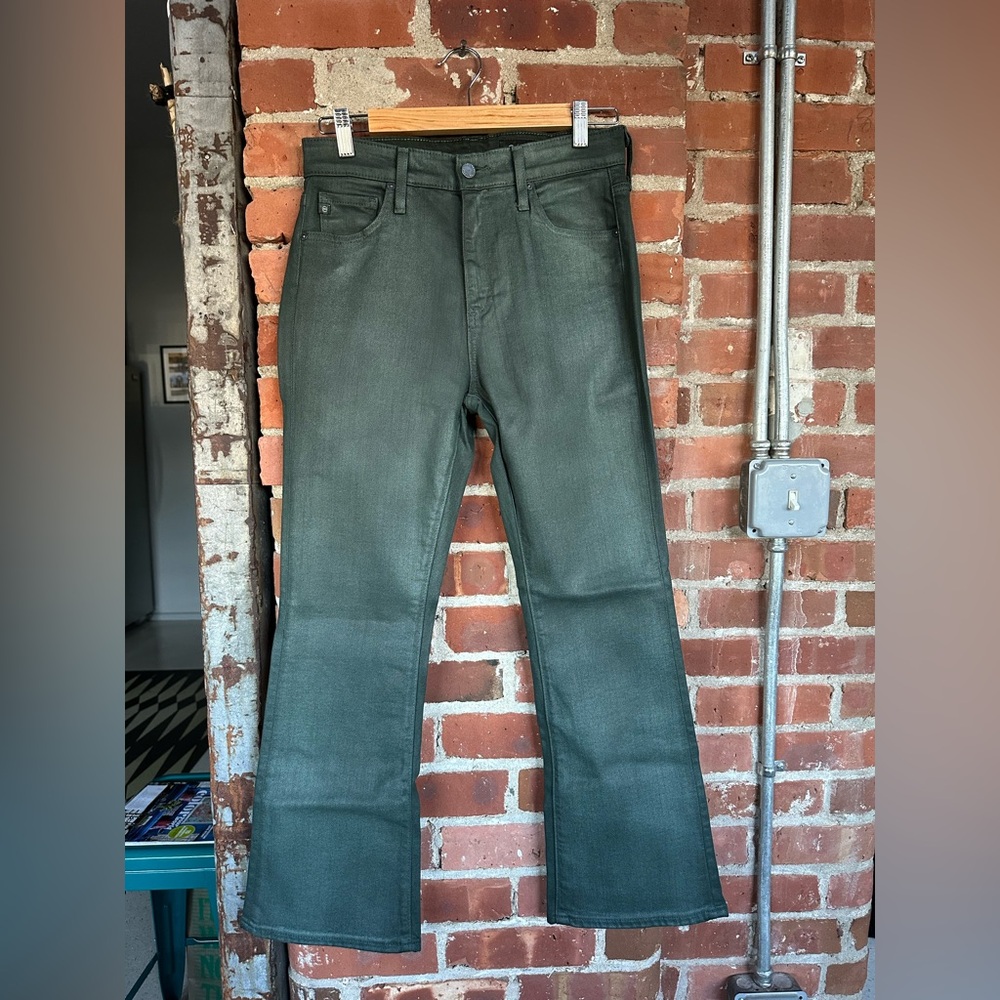 AG Adriano Goldschmied Women's Green Ankle Jeans